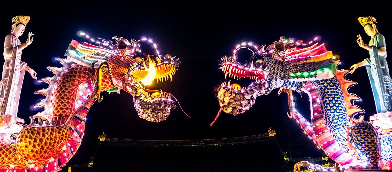 Los dragones en China son símbolo de buena suerte y prosperidad